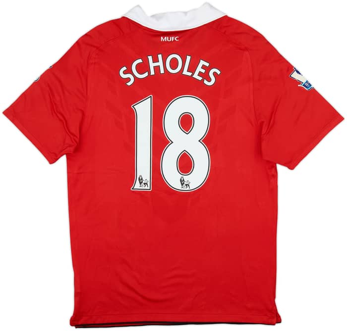 2010-11 Manchester United Home Shirt Scholes #18 - 6/10 - (M)