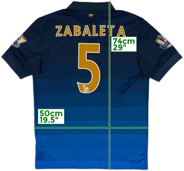 2014-15 Manchester City Away Shirt Zabaleta #5 - 7/10 - (M)