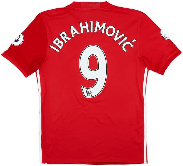 2016-17 Manchester United Home Shirt Ibrahimovic #9 - 6/10 - (S)