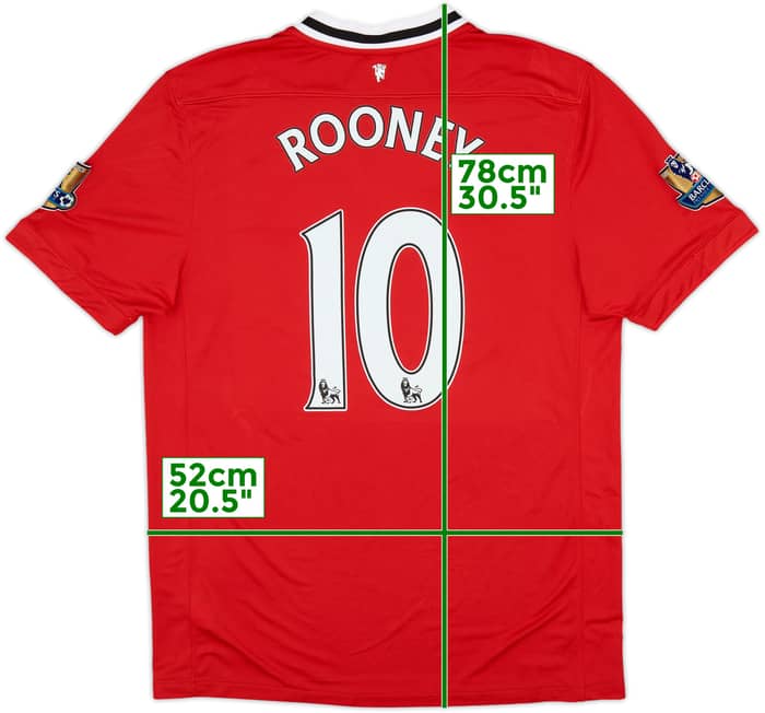 2011-12 Manchester United Home Shirt Rooney #10 - 5/10 - (L)