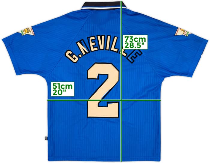 1996-98 Manchester United Third Shirt G.Neville #2 - 4/10 - (M)