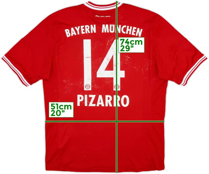 2013-14 Bayern Munich Home Shirt Pizarro #14 - 4/10 - (L)