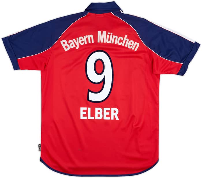 1999-01 Bayern Munich Home Shirt Elber #9 - 8/10 - (Y)