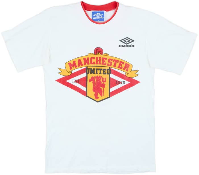 1994-95 Manchester United Umbro Cotton Tee - 5/10 - (L)