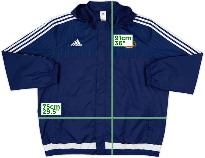 2015-16 Sunderland adidas Hooded Rain Jacket - 8/10 - (3XL)