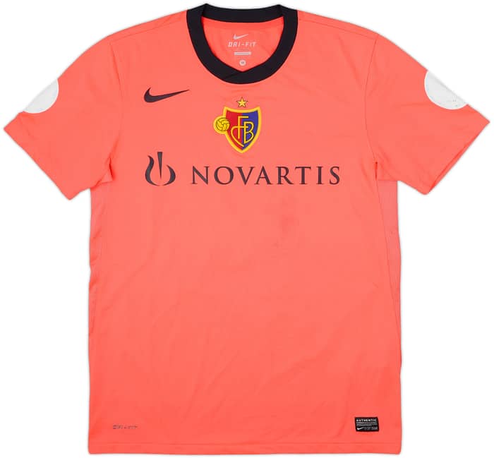 Camiseta de visitante firmada del FC Basel 2011-12 Stocker #14 - 4/10 - (M)