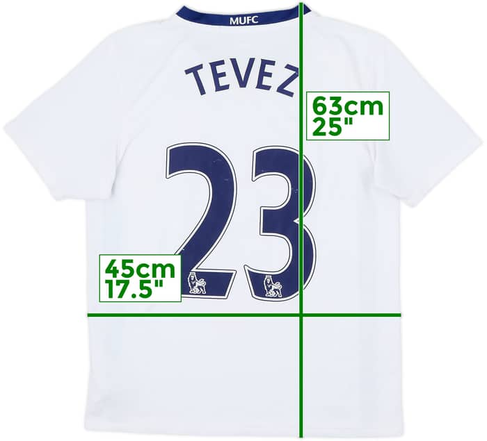 2008-10 Manchester United Away Shirt Tevez #23 - 7/10 - (L.Boys)