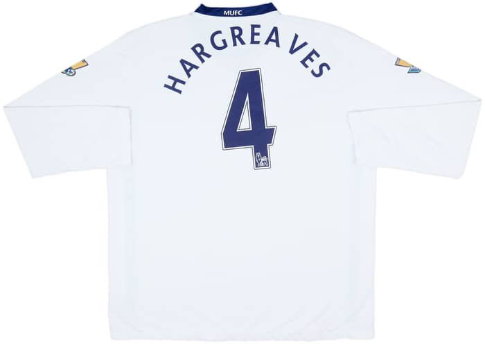2008-10 Manchester United Away L/S Shirt Hargreaves #4 - 6/10 - (XL)