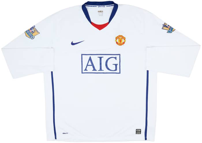 2008-10 Manchester United Away L/S Shirt Hargreaves #4 - 6/10 - (XL)