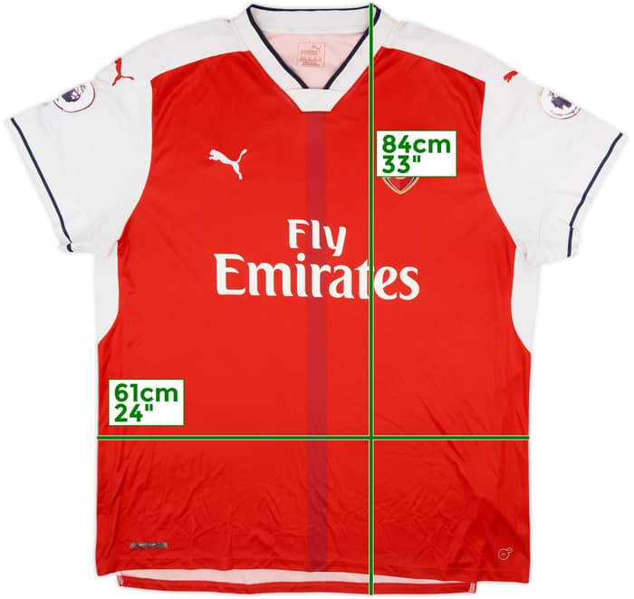 2016-17 Arsenal Home Shirt - 5/10 - (3XL)