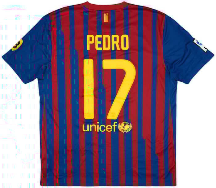 2011-12 Barcelona Home Shirt Pedro #17 - 5/10 - (L)