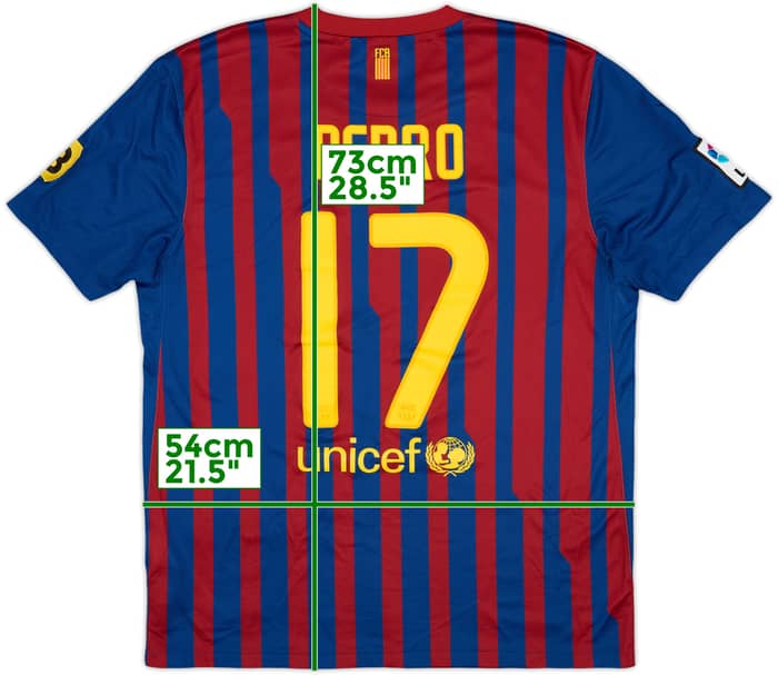 2011-12 Barcelona Home Shirt Pedro #17 - 5/10 - (L)