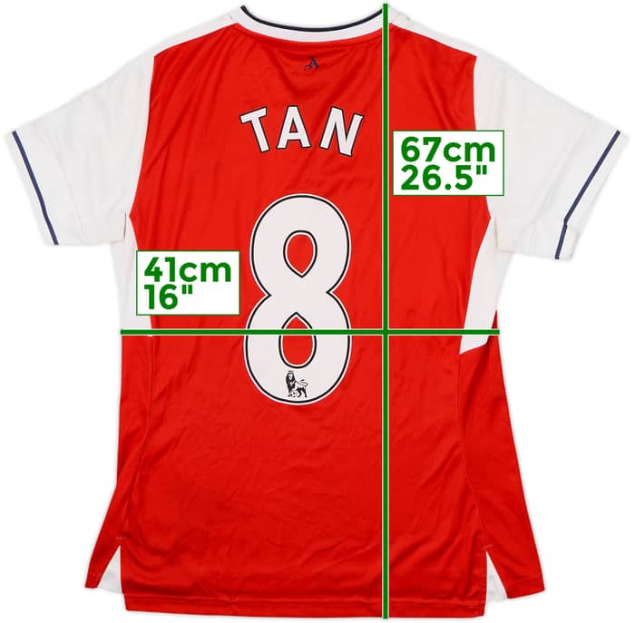 2016-17 Arsenal Home Shirt Tan #8 - 5/10 - (Women's M)