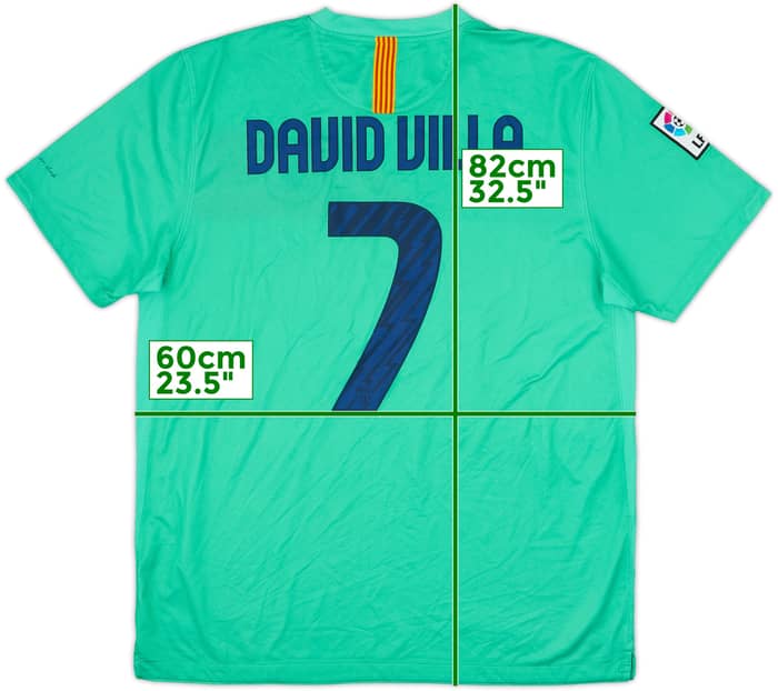 2010-11 Barcelona Away Shirt David Villa #7 - 8/10 - (XL)