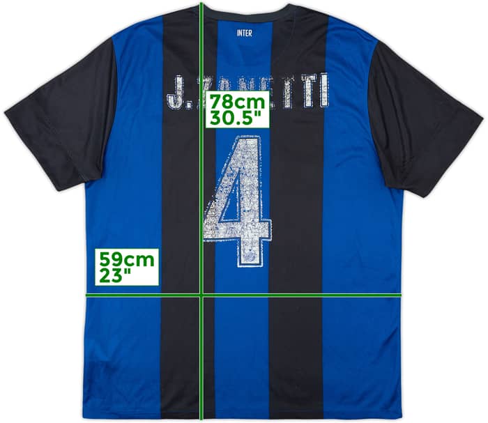 Camiseta de local del Inter Milan 2012-13 J. Zanetti #4 - 4/10 - (XL)