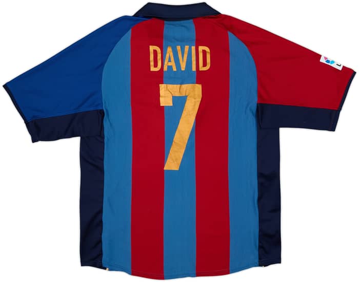 2001-02 Barcelona Home Shirt David #7 - 6/10 - (M)
