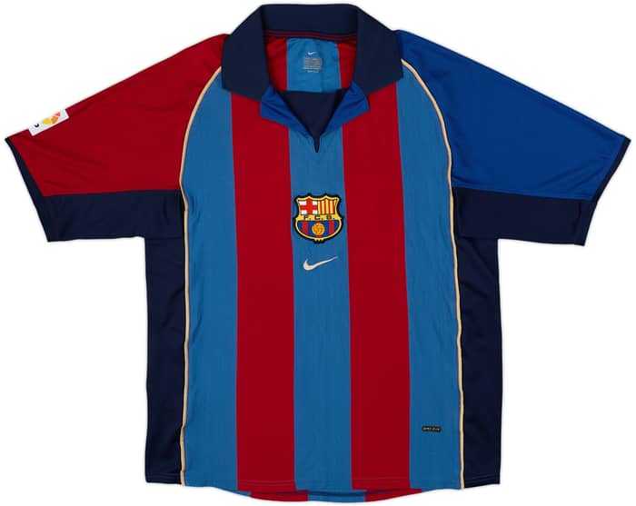 2001-02 Barcelona Home Shirt David #7 - 6/10 - (M)
