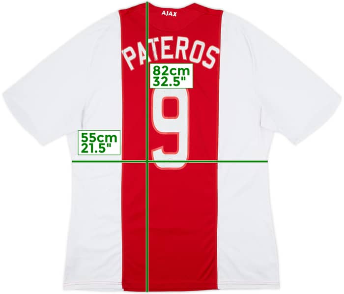 Camiseta de local del Ajax 2008-09 Pateros #9 - 4/10 - (XL)