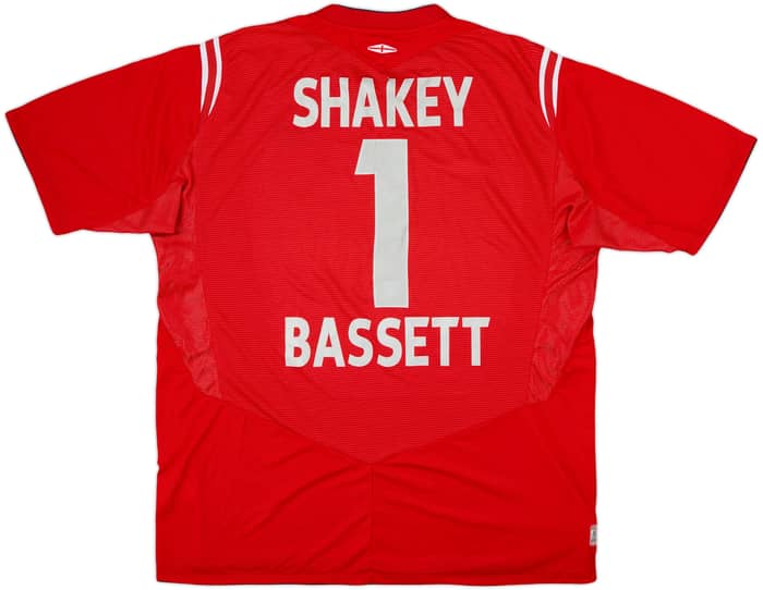 2004-06 England Away Shirt Shakey Bassett #1 - 8/10 - (XL)