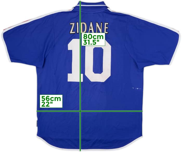 2000-02 Francia Local Camiseta Zidane #10 - 6/10 - (L)