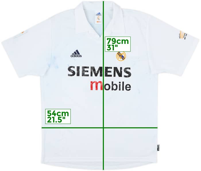 2002-03 Real Madrid Centenary Home Shirt R. Carlos #3 - 3/10 - (M)