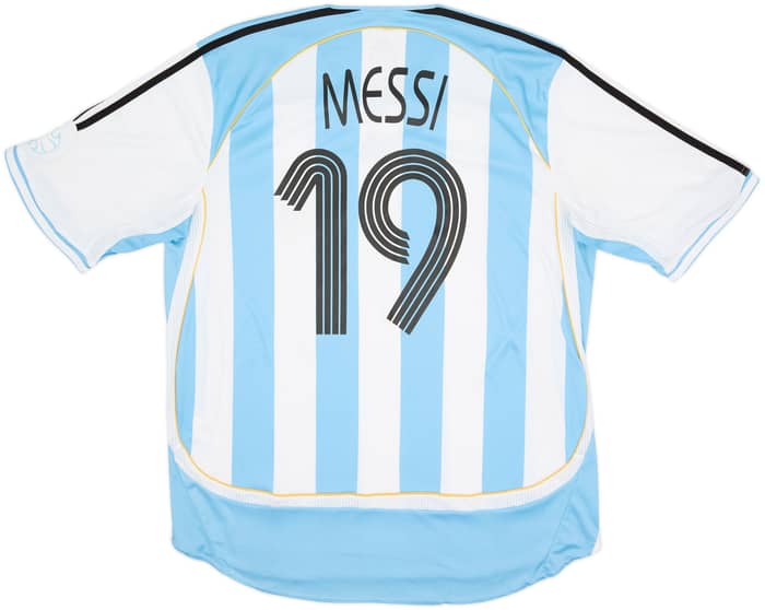2005-07 Argentina Home Shirt Messi #19 - 8/10 - (XL)