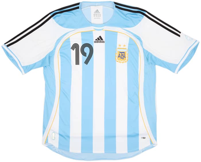 2005-07 Argentina Home Shirt Messi #19 - 8/10 - (XL)