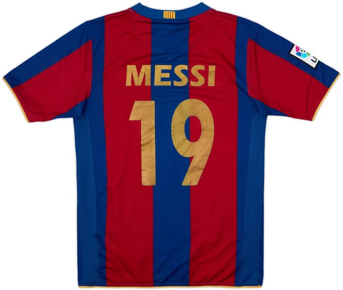 Camiseta de local del Barcelona 2007-08 Messi #19 - 8/10 - (L. Niños)