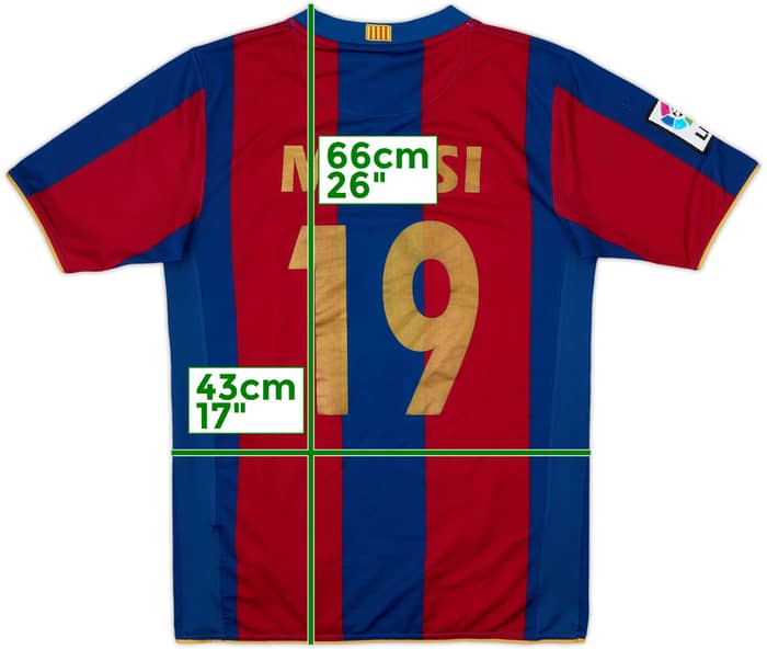 Camiseta de local del Barcelona 2007-08 Messi #19 - 8/10 - (L. Niños)