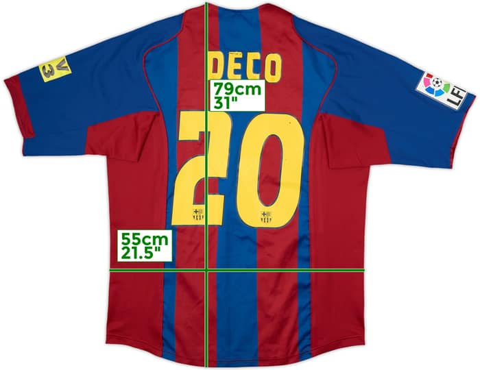 Camiseta de local del Barcelona 2004-05 Deco #20 - 7/10 - (L)