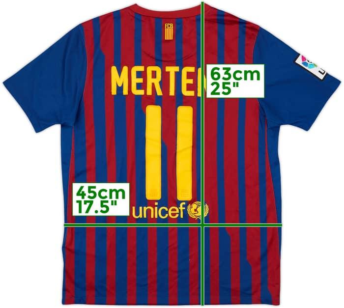 2011-12 Barcelona Home Shirt Mertens #11 - 7/10 - (L.Boys)