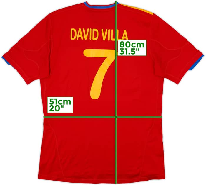 2009-10 España Camiseta Local David Villa #7 - 9/10 - (L)