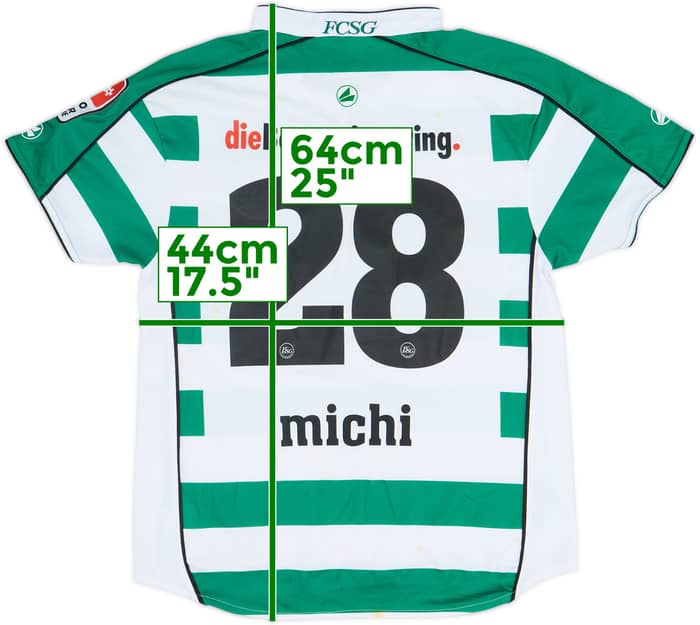 Camiseta de local del St Gallen 2009-10 Michi #28 - 7/10 - (XXS)