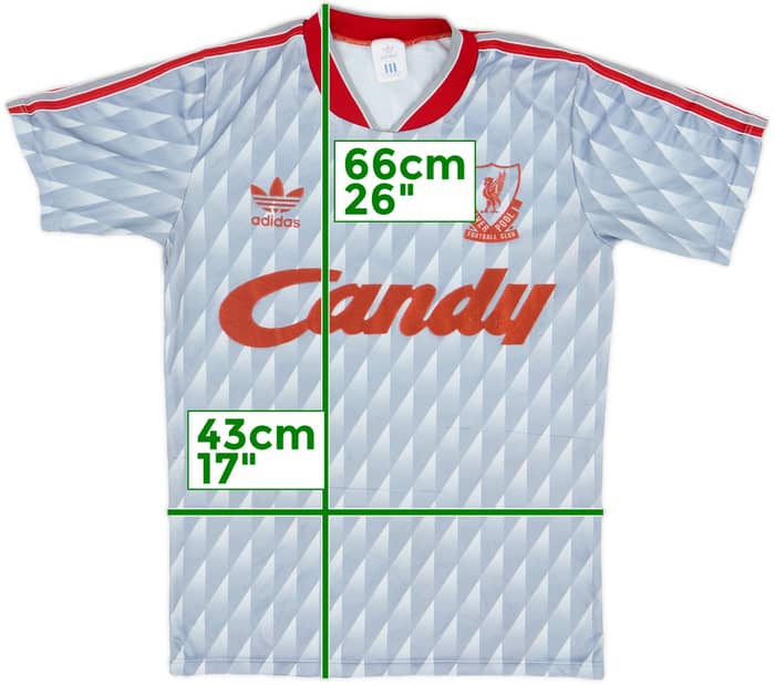 1989-91 Liverpool Camiseta Visitante - 8/10 - (S)