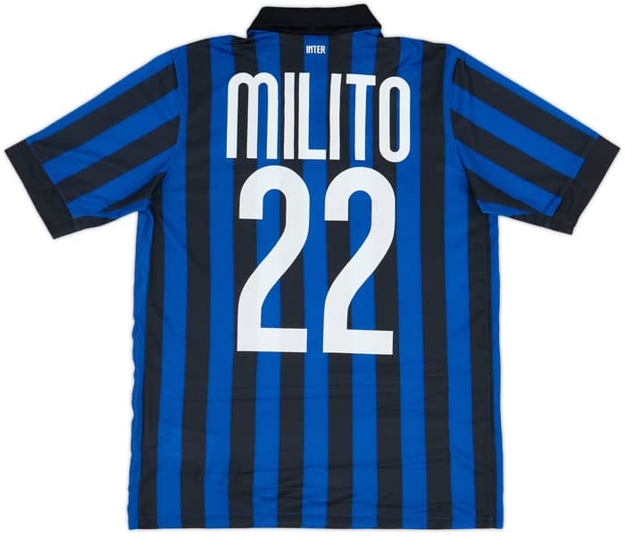 Camiseta de local del Inter Milan 2011-12 Milito #22 - 8/10 - (XL.Niños)
