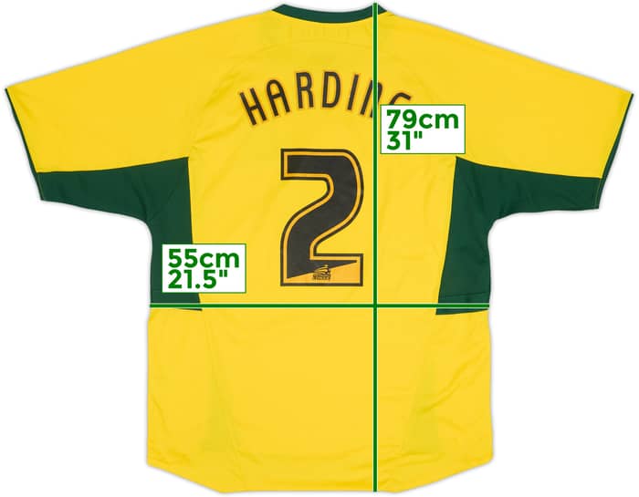 2007-08 Plymouth Argyle Away Shirt Harding #2 - 4/10 - (L)