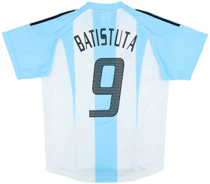2002-04 Argentina Home Shirt Batistuta #9 - 8/10 - (S)