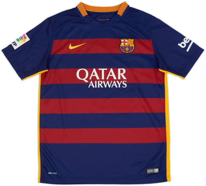 2015-16 Barcelona Home Shirt Caschili #4 - 10/10 - (XL.Boys)