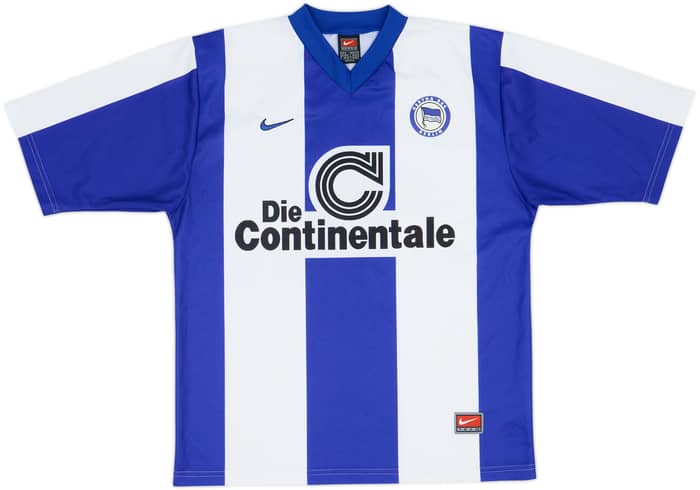 Camiseta básica de local del Hertha Berlin 1999-00 Ali Daus B #25 - 5/10 - (M)