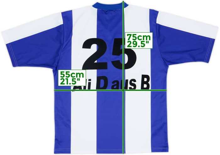 Camiseta básica de local del Hertha Berlin 1999-00 Ali Daus B #25 - 5/10 - (M)