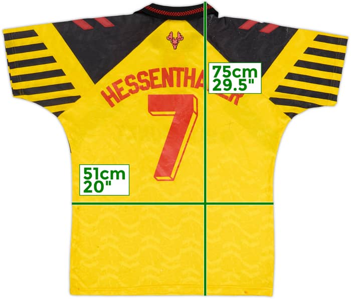 1993-95 Watford Home Shirt Hessenthaler #7 - 5/10 - (M)