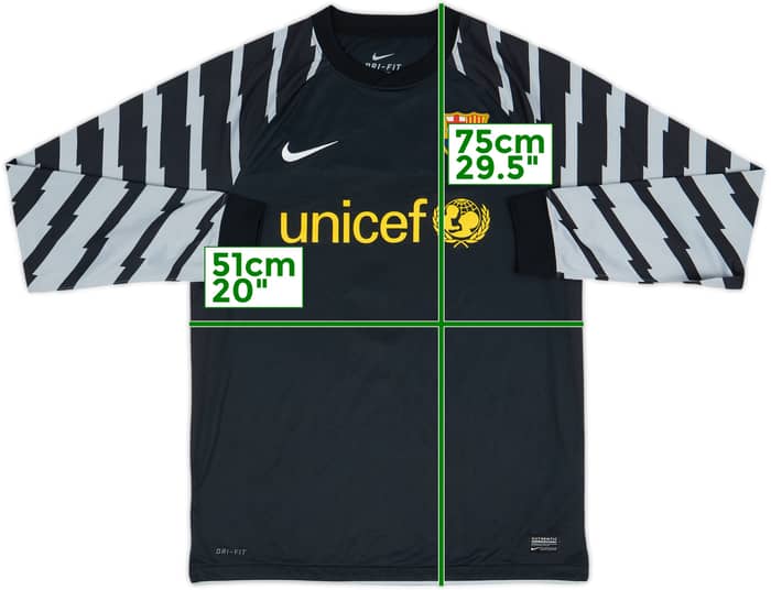 2010-11 Barcelona GK Shirt Kueng #1 - 4/10 - (M)