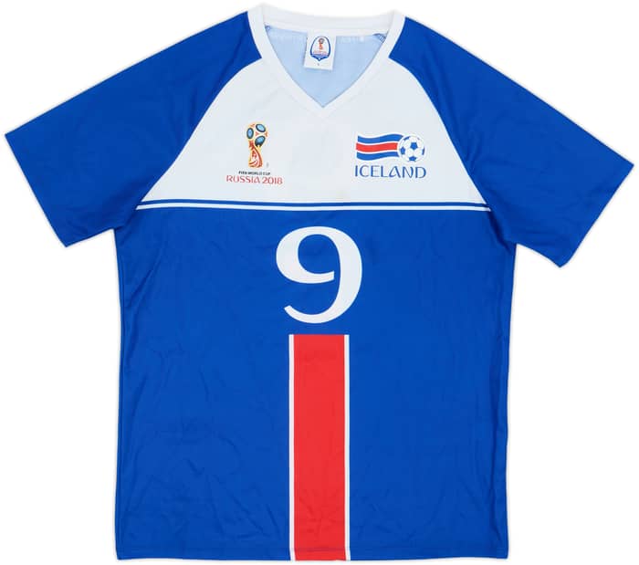 Camiseta de aficionado de Islandia de la Copa del Mundo 2018 #9 - 7/10 - (L)