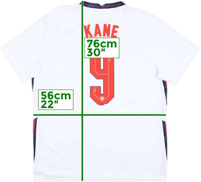 2020-22 Inglaterra Camiseta de local Kane #9 - 8/10 - (XL)