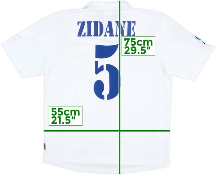 2001 Real Madrid Local Camiseta Zidane #5 - 7/10 - (L)