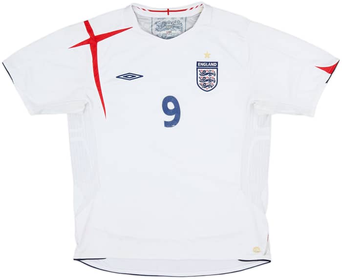 2005-07 England Home Shirt Rooney #9 - 5/10 - (XL)