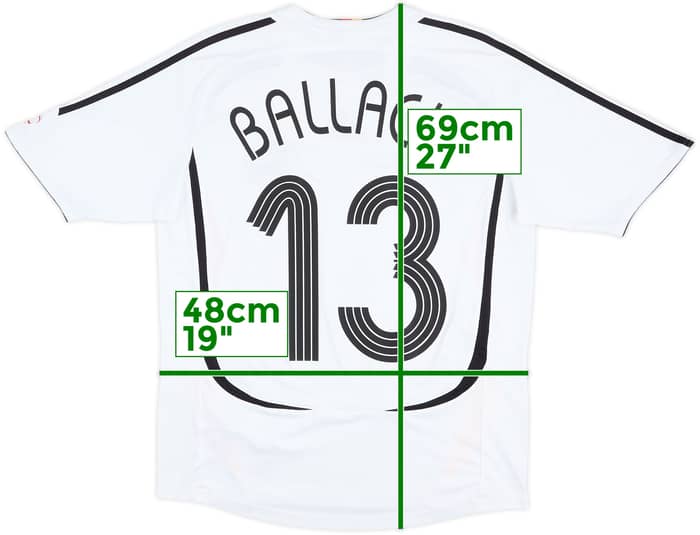 2005-07 Alemania Camiseta Local Ballack #13 - 6/10 - (XL.Boys)