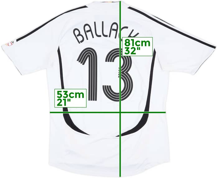 Camiseta de local de Alemania 2005-07 Ballack #13 - 5/10 - (L)