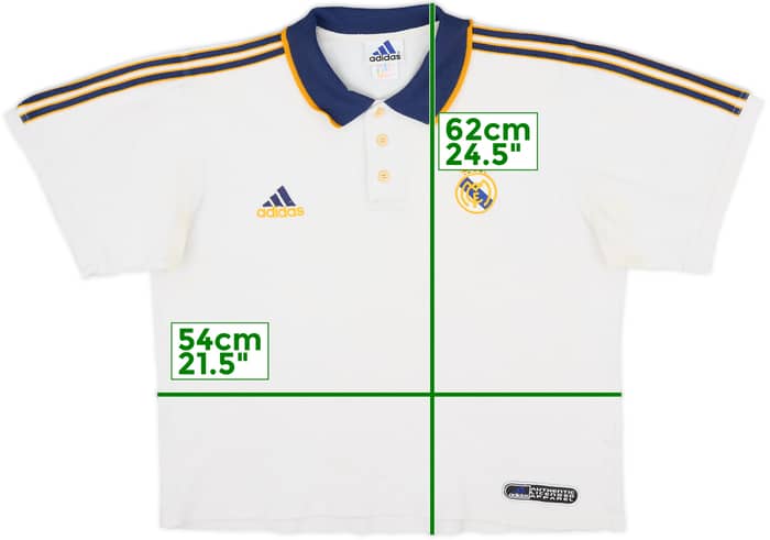 1998-00 Real Madrid adidas Polo Shirt - 4/10 - (M)