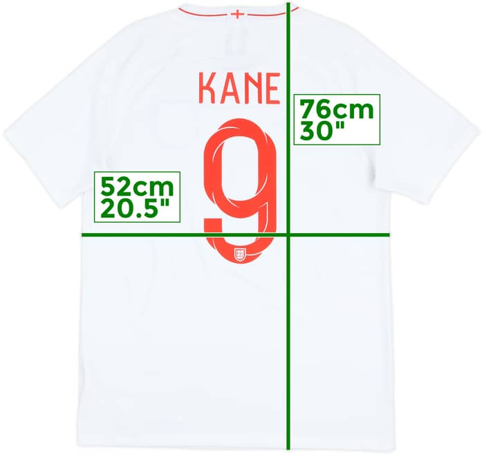2018-19 England Home Shirt Kane #9 - 5/10 - (L)